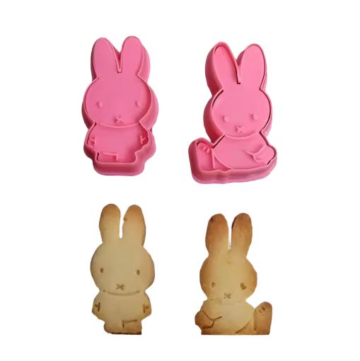2pcs Pull-press cookie mold( Miffy Rabbit)