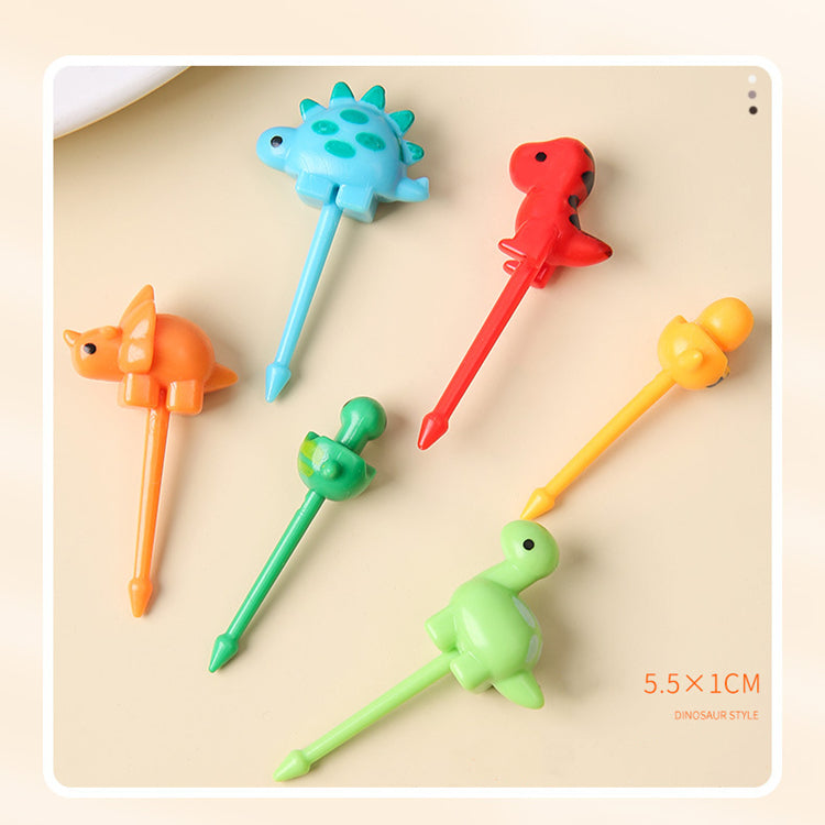 Dinosaur 3D food pick (6pcs)