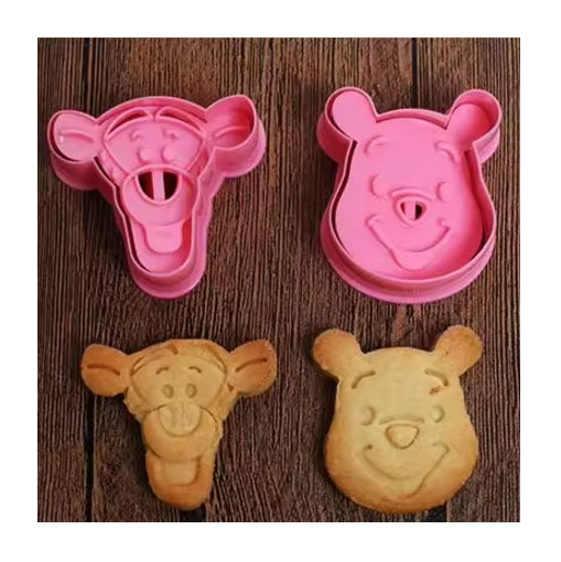 2pcs Pull-press cookie mold (Winnie bear)
