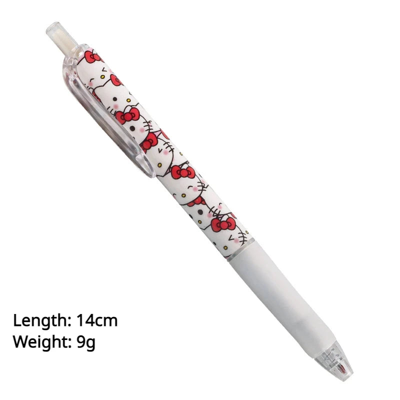 6Pcs/Box Sanrio 0.5Mm Gel Pen Hello Kitty Cartoon Kuromi ST Quick Drying Black Press The Ballpoint Pen Learning Stationery Gifts