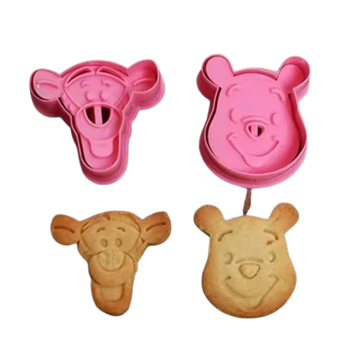 2pcs Pull-press cookie mold (Winnie bear)