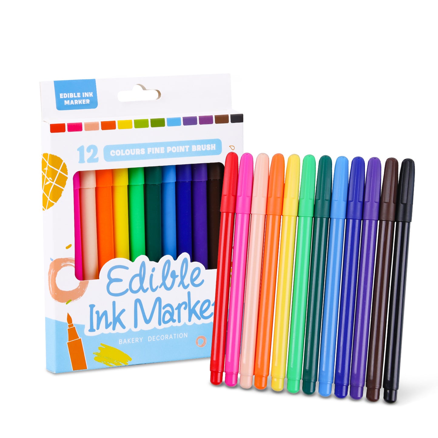 Edible Ink Markers- Set (12 Colors)