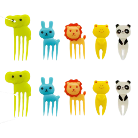 Fruit fork combination - Animals ( 10 pcs)