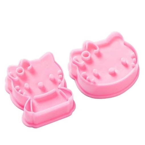 2pcs Pull-press cookie mold( hello kitty)