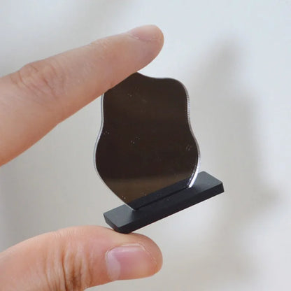 1:12 1:6 Mini Desktop Mirror Dresser Makeup Mirror Model Dollhouse Miniature Scale Home Decor Decoration Doll Accessories Crafts