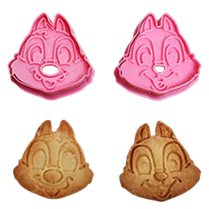2pcs Pull-press cookie mold (Squirrel)
