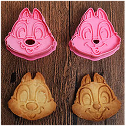 2pcs Pull-press cookie mold (Squirrel)